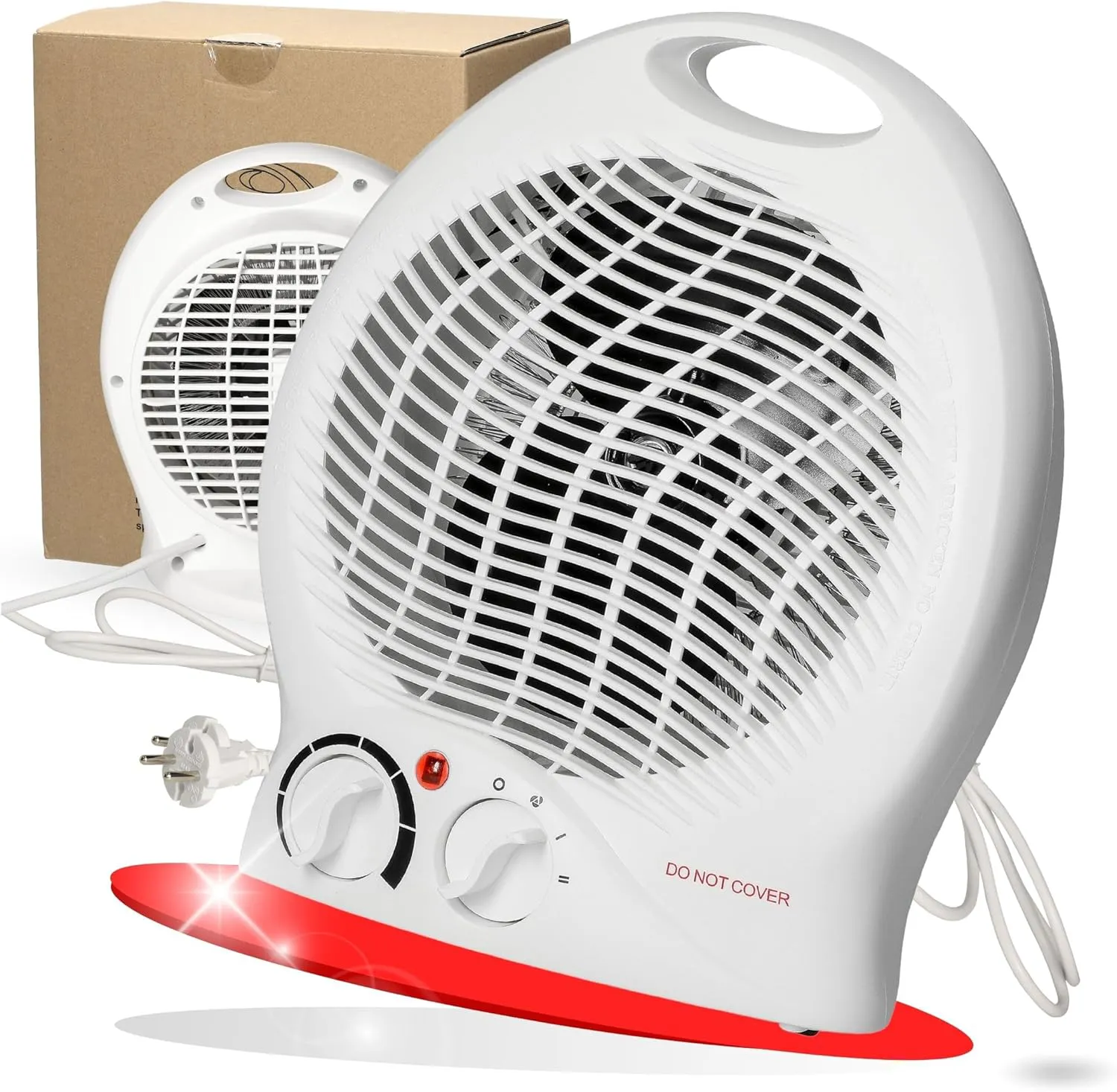 Bild von Elasto Heizlüfter Mobil 2000W mit Ventilator und Thermostat in Weiß