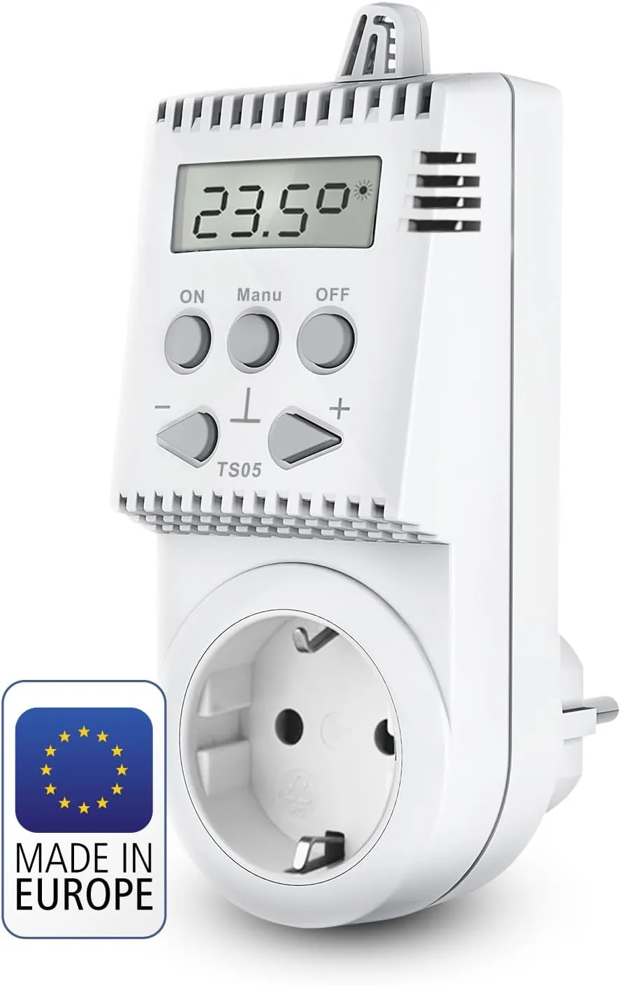 Bild von ELEKTROBOCK TS05 Steckerthermostat für elektrische Heizungen mit einstellbarem Temperaturbereich und Frostschutz