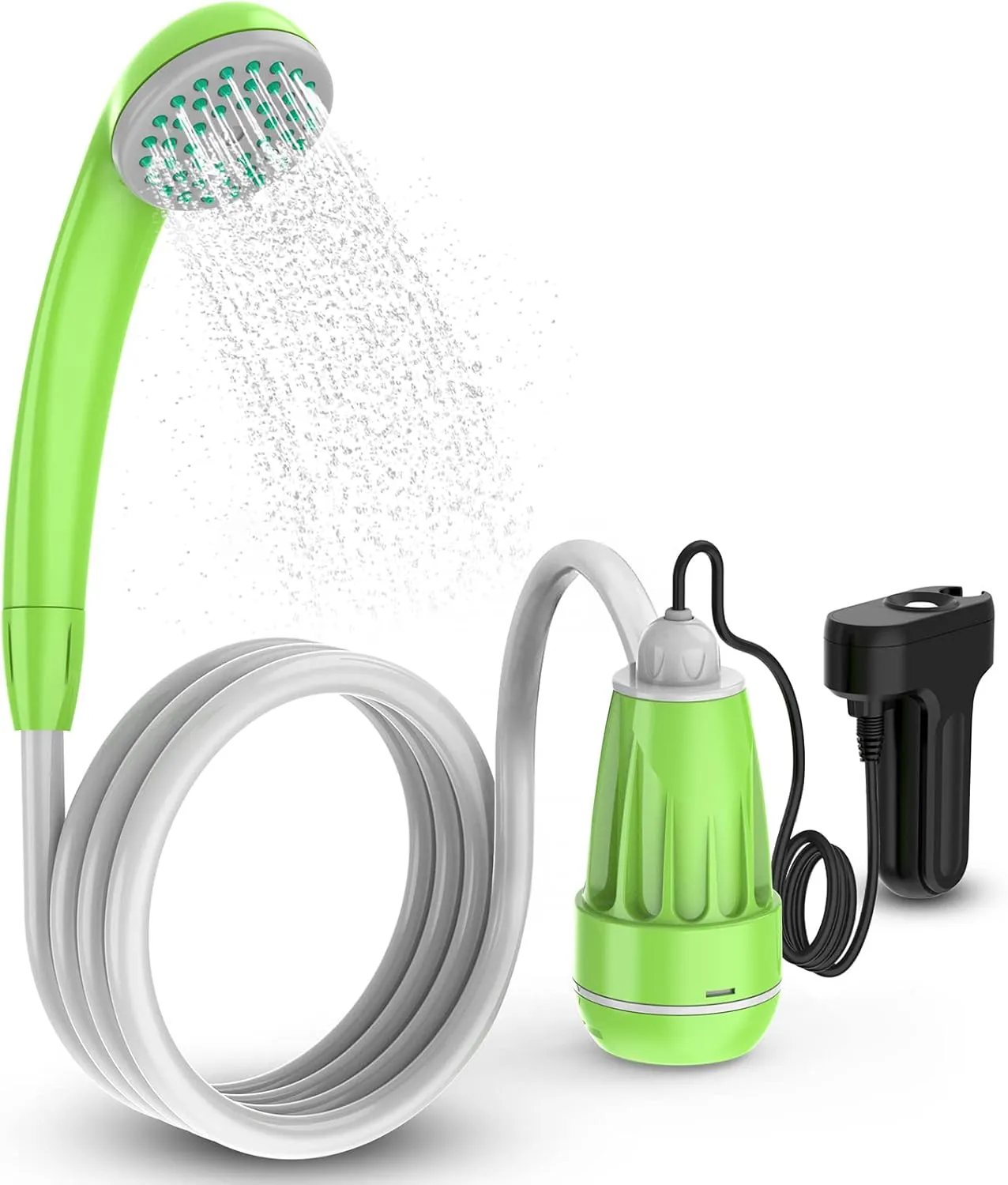 Bild von Eletorot Campingdusche mit Pumpe, USB aufladbar, inklusive 1,8 m Schlauch für Outdoor und Garten