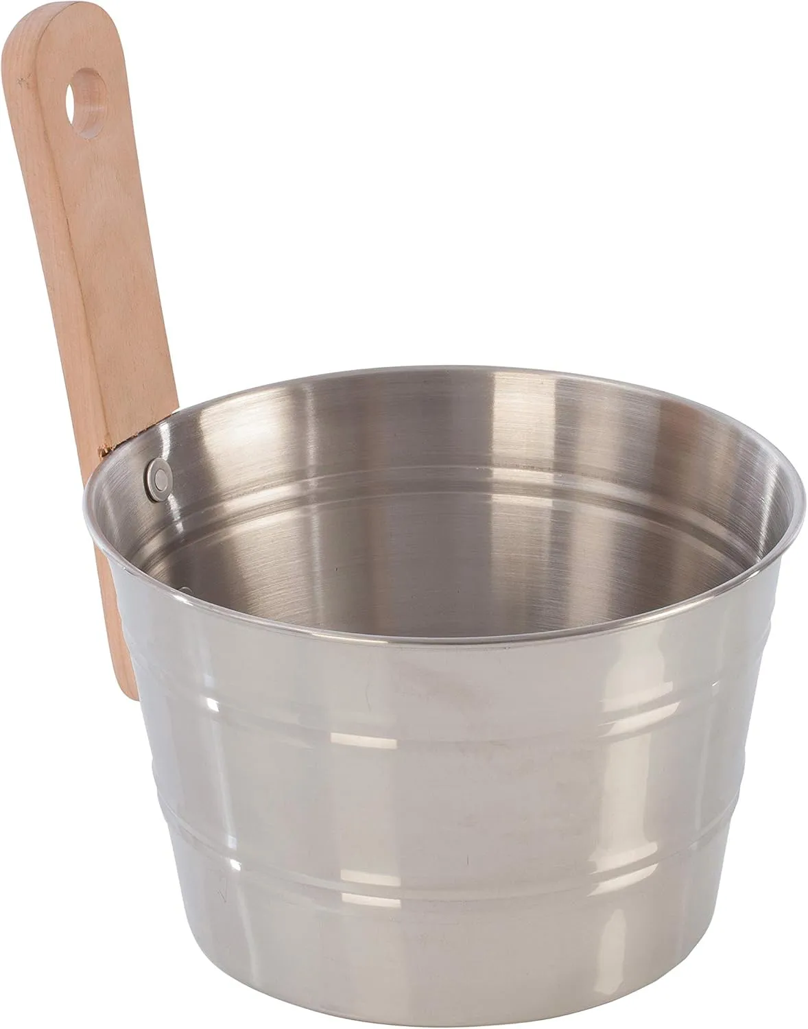 Bild von Eliga Aufgusseimer aus Edelstahl mit Holzgriff, 4 Liter, Artikelnummer 83793