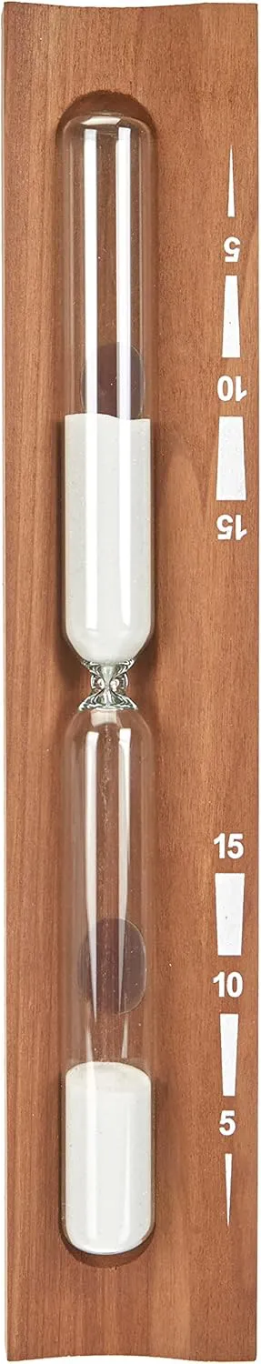Bild von eliga Sanduhr aus Thermoholz mit weißem Sand