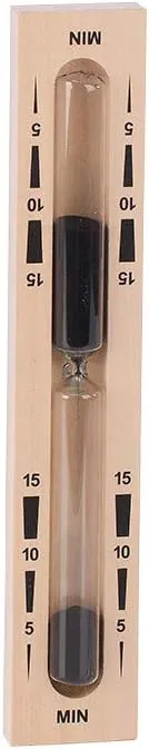 Bild von eliga Sanduhr mit schwarzem Sand für 15 Minuten