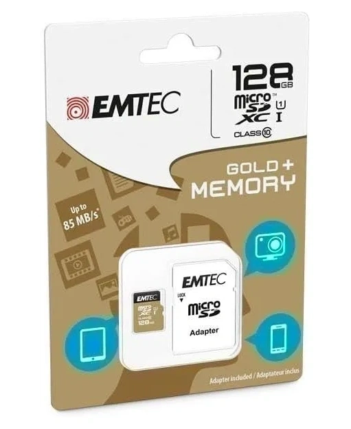 Bild von Emtec EliteGold 128GB microSDXC Speicherkarte mit Highspeed