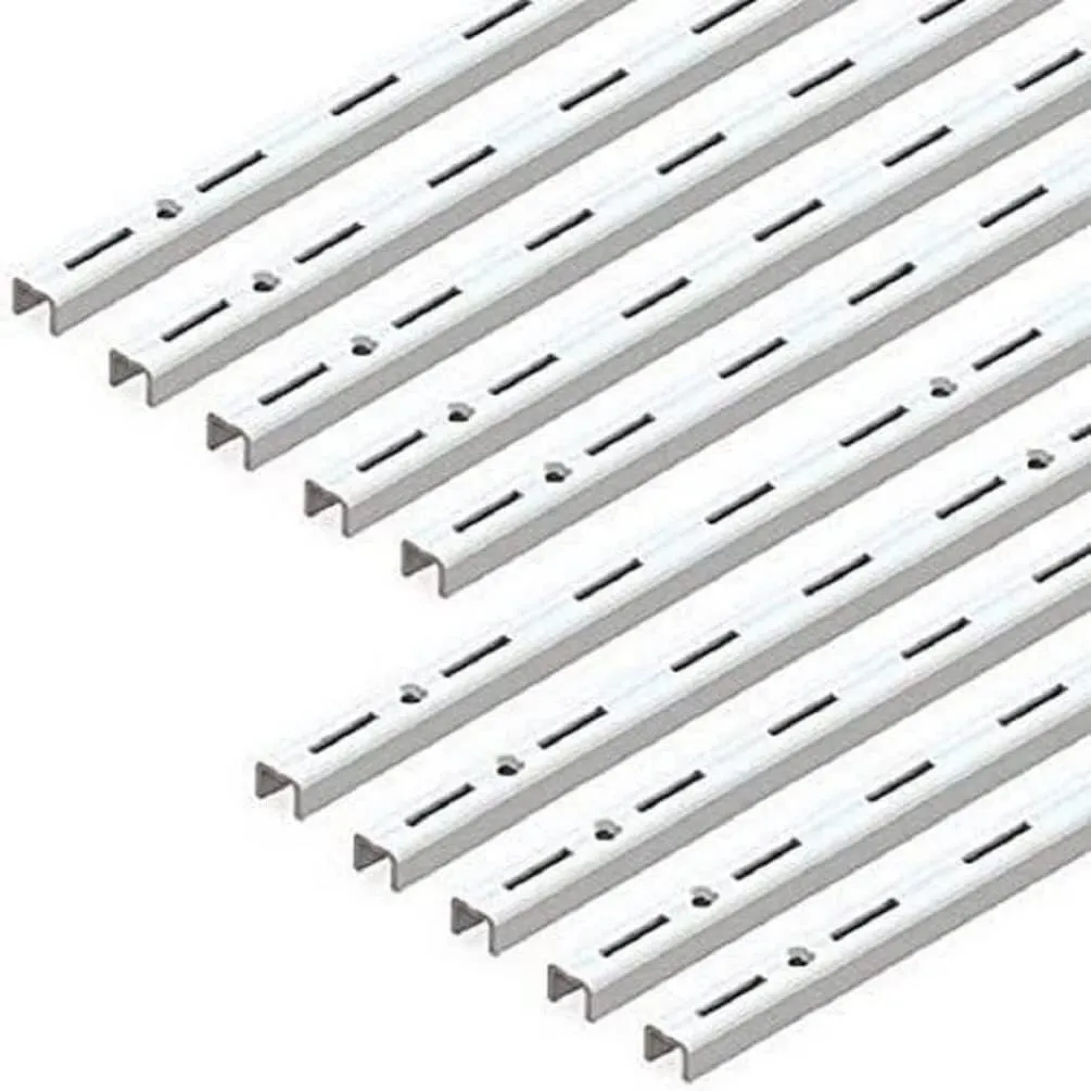 Bild von Emuca Leistenprofil 7907812 mit einfacher Bohrung und 50 mm Durchlass für Regalwinkel, 1000 mm lang, Set aus 10 Stück