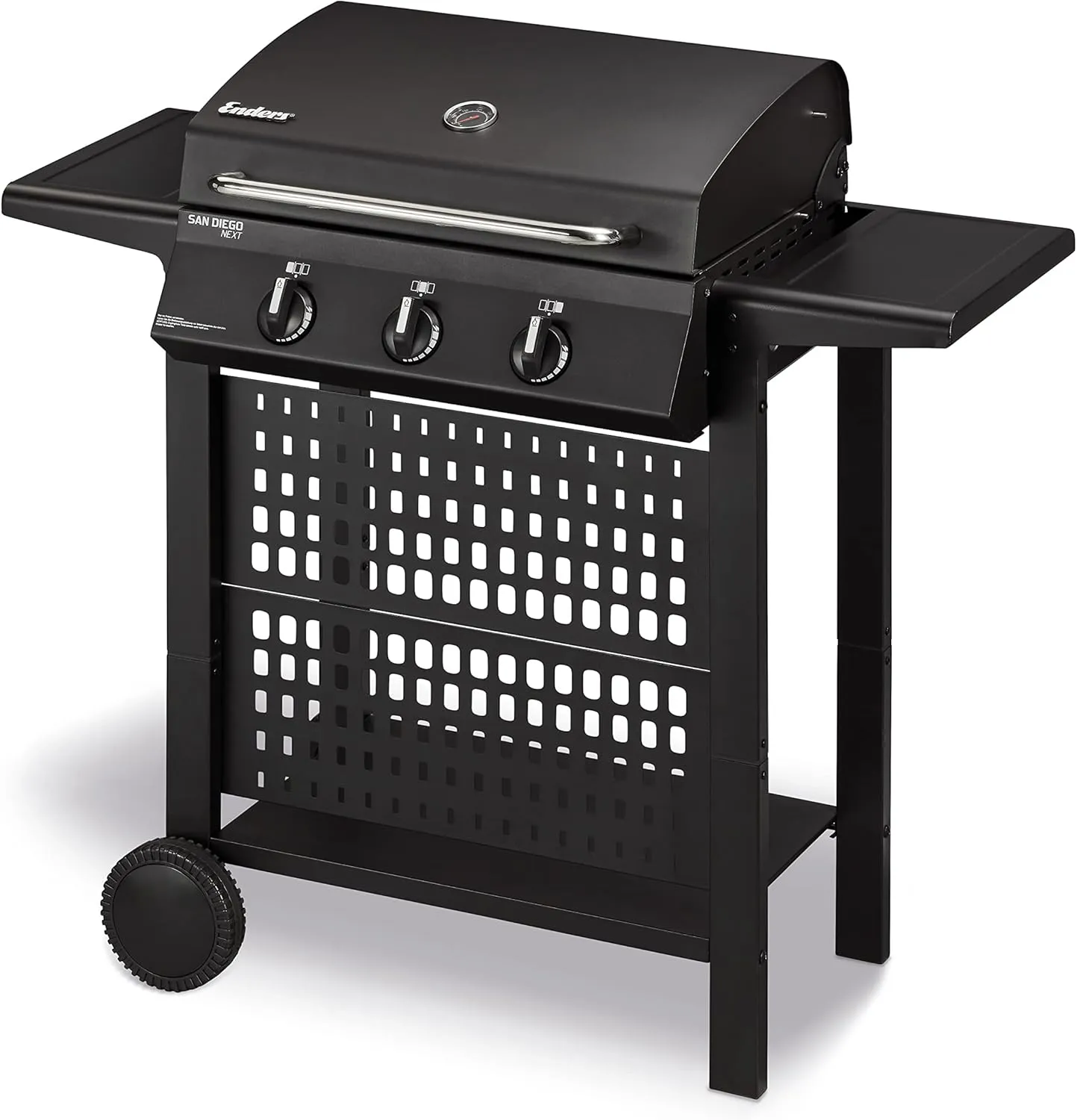 Bild von Enders Gasgrill San Diego Next 3 mit 3 Edelstahlbrennern und Grillthermometer, ideal für Balkon und Camping, Artikelnummer 80166