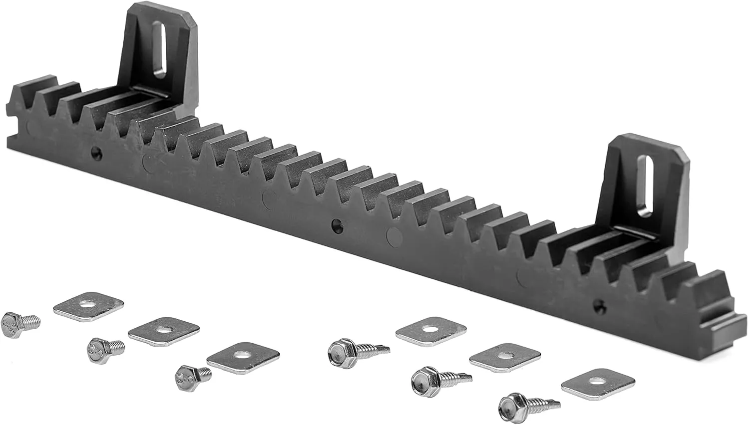 Bild von Enkotrade Zahnstangen Set mit 4 Stück Modul 4, 400mm Länge und Schrauben für Schiebetore