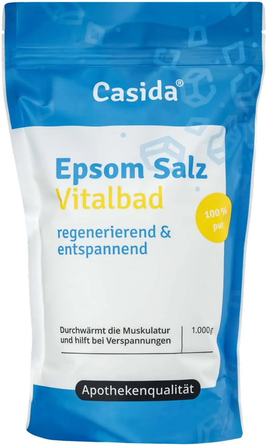 Bild von Epsom Salz Vitalbad mit 1000 g Magnesium für Voll- und Fußbäder aus der Apotheke