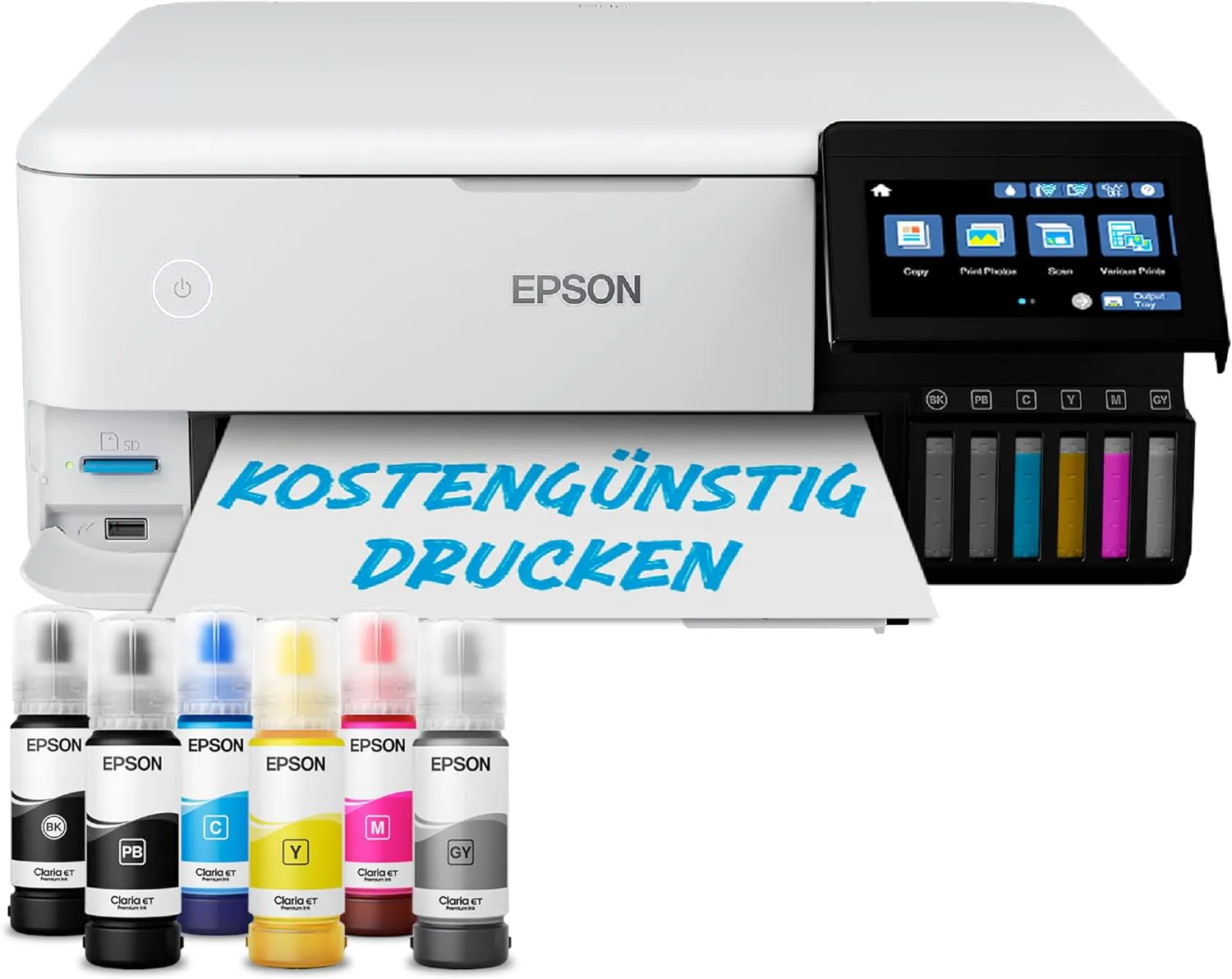 Bild von Epson EcoTank ET-8500 WLAN Fotodrucker für DIN A4