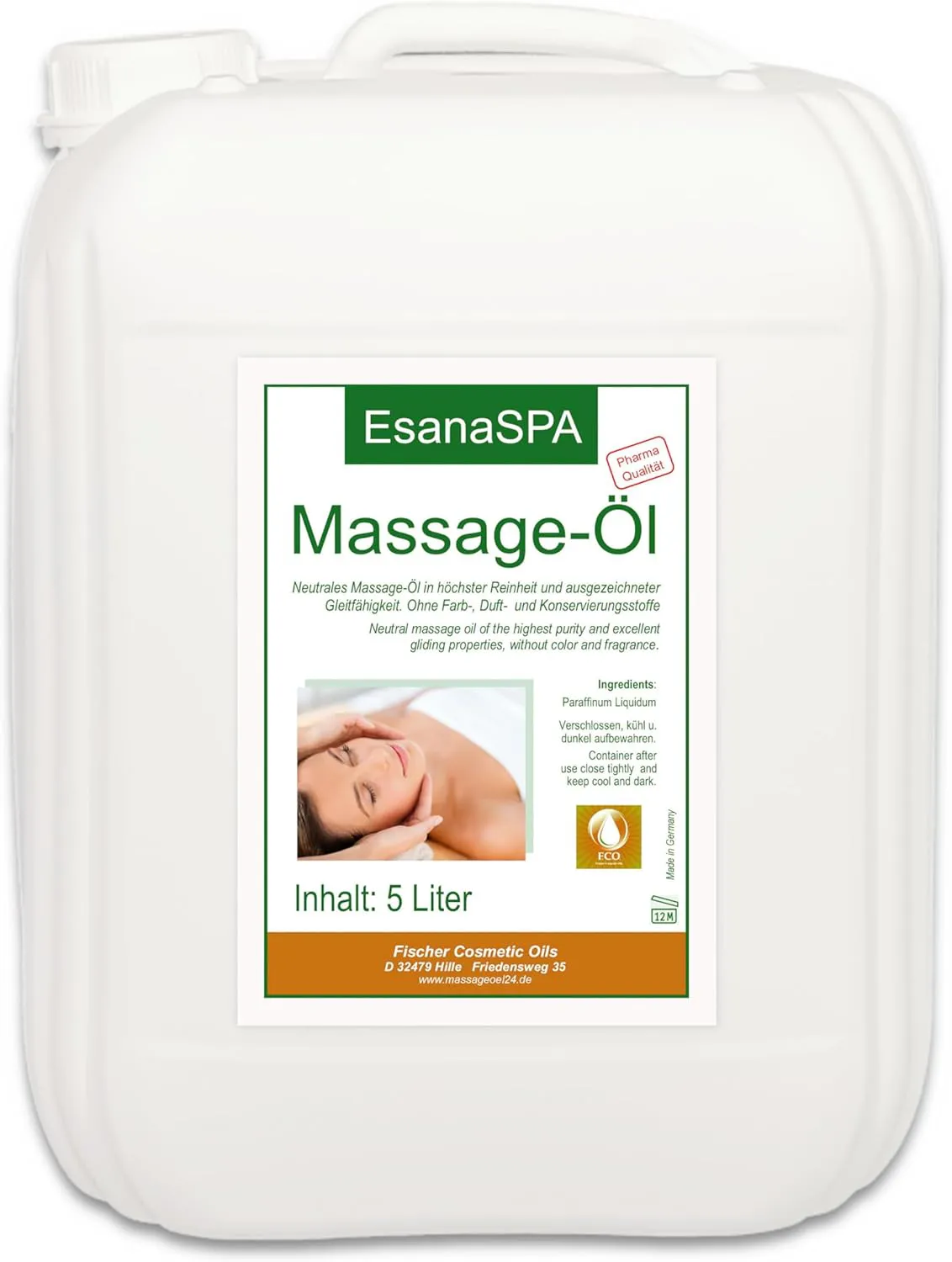 Bild von Esana SPA Massageöl in 5 Litern, neutrales mineralisches Basisöl in medizinischer Qualität