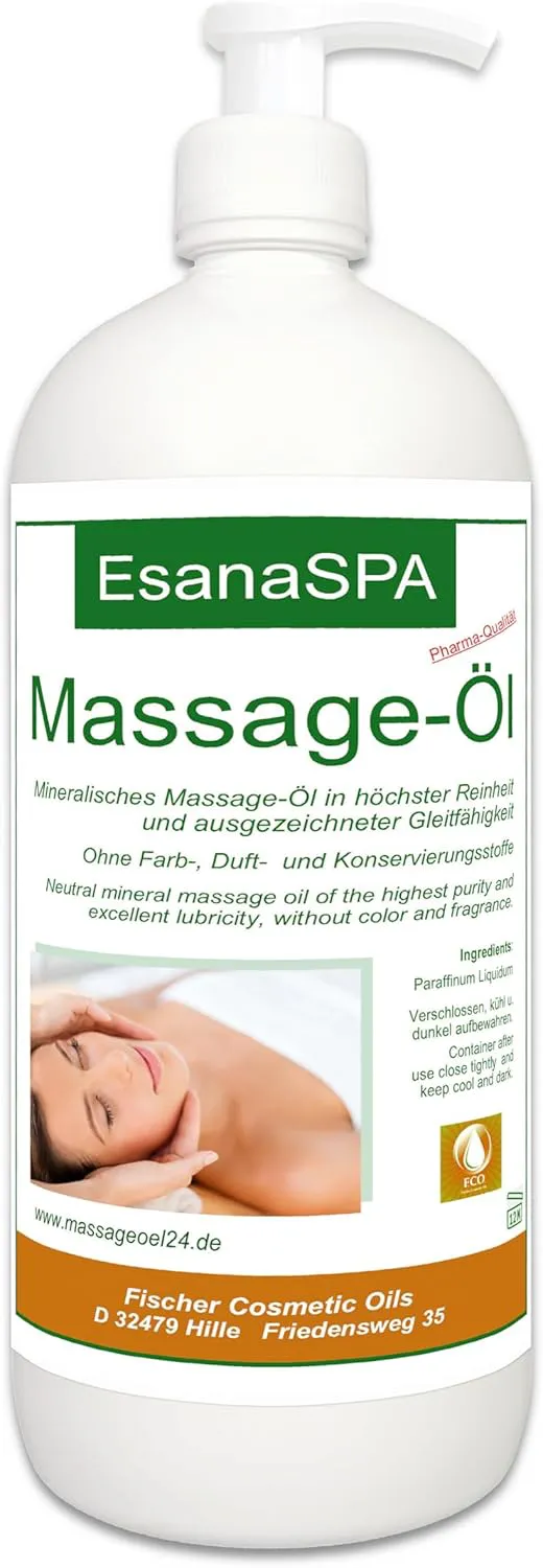 Bild von Esana SPA Massageöl neutral 1 Liter für Wellness und Physiotherapie in medizinischer Qualität