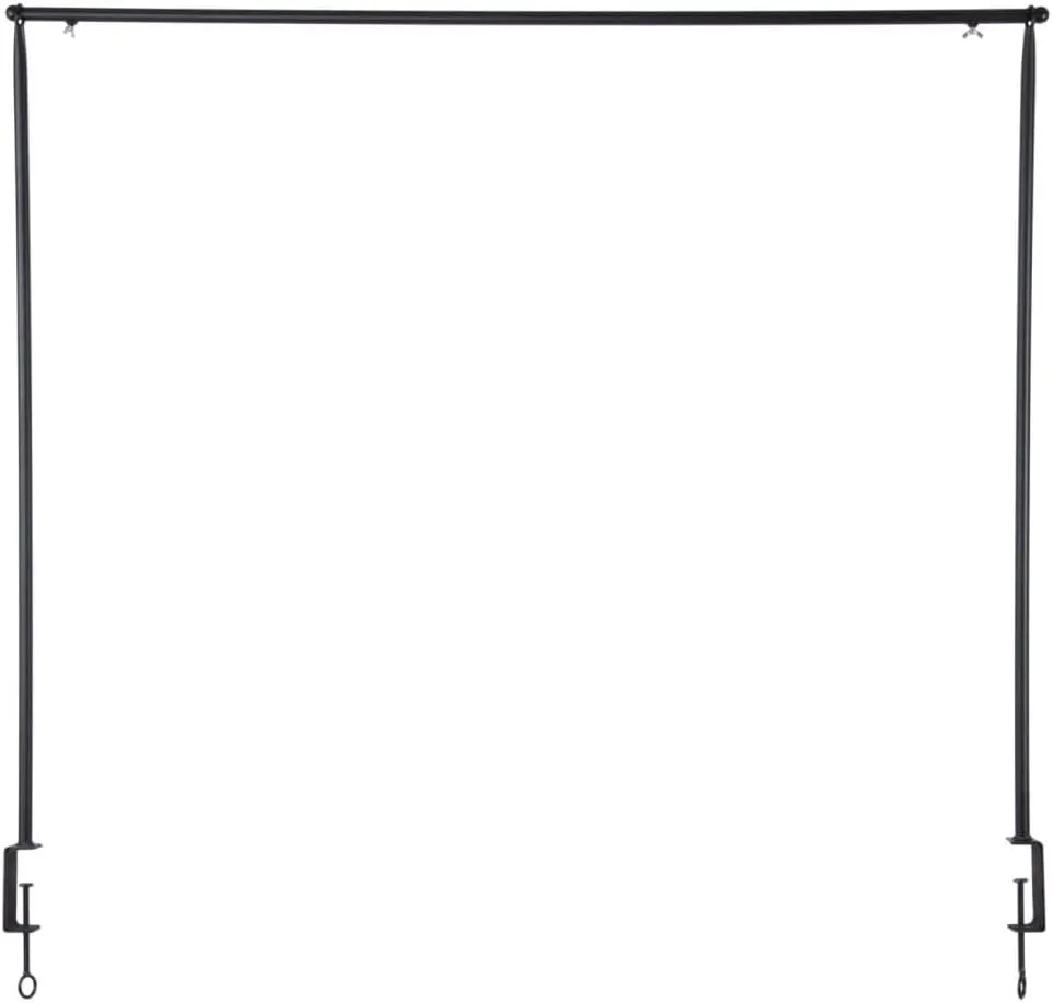 Bild von Esschert Design ausziehbare Tischdekostange aus schwarzem Metall mit einer Höhe von 117 bis 211 cm