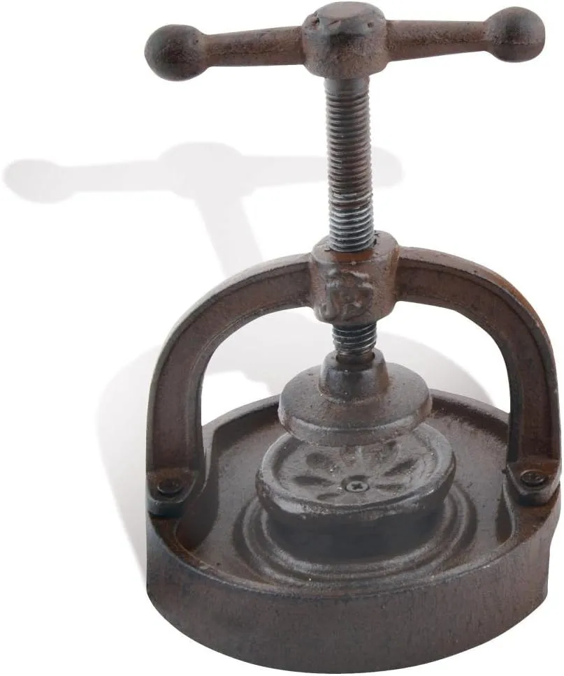 Bild von Esschert Design Nussknacker aus Gusseisen mit Schraubgewinde und Auffangrand, Maße 14 x 14 x 17 cm