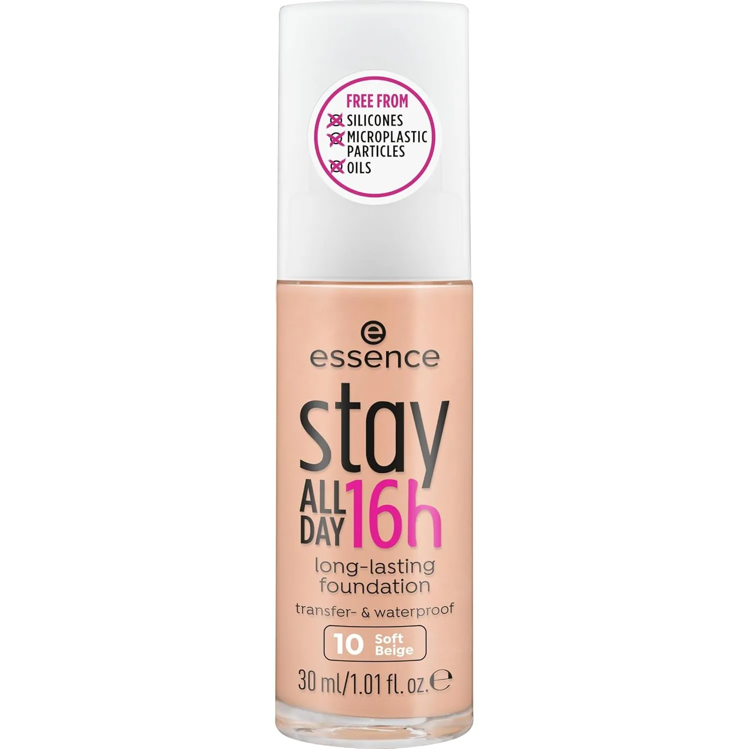 Bild von essence Stay All Day Foundation 16h in der Farbe Soft Beige, 30 ml, langanhaltend, mattierend und vegan