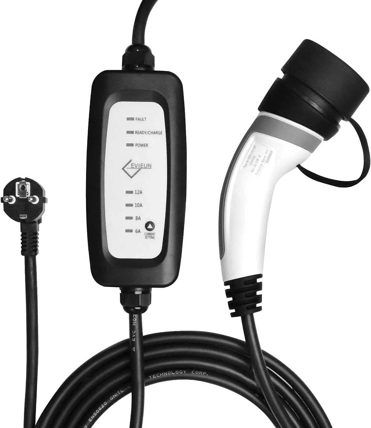 Bild von EV Ladekabel für Elektrofahrzeuge mit Typ 2 Stecker, 16A und 3.6KW, tragbar und kompatibel mit allen Elektroautos