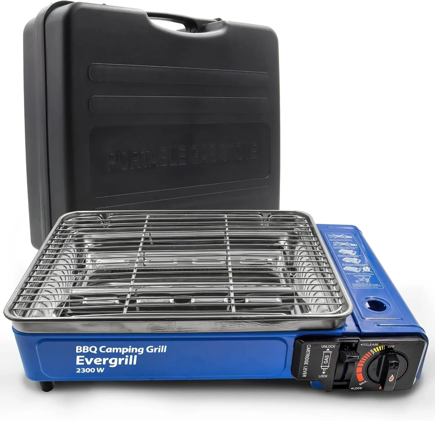Bild von Evergrill Camping Gasgrill mit Transportkoffer für BBQ und Tischgrill