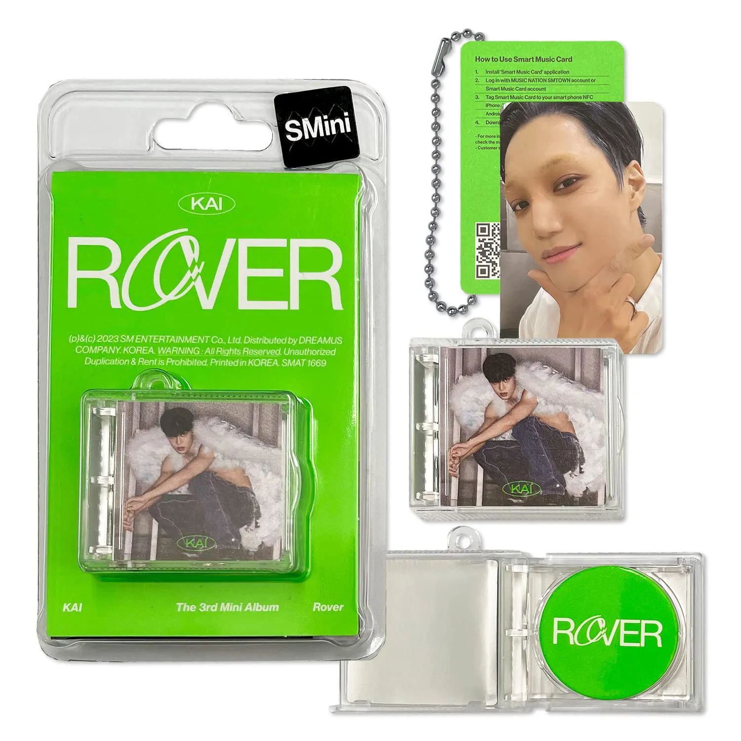 Bild von EXO KAI 3rd Mini Album Rover SMini Version mit SMini Case, NFC CD, Fotokarte und 2 zusätzlichen Fotokarten