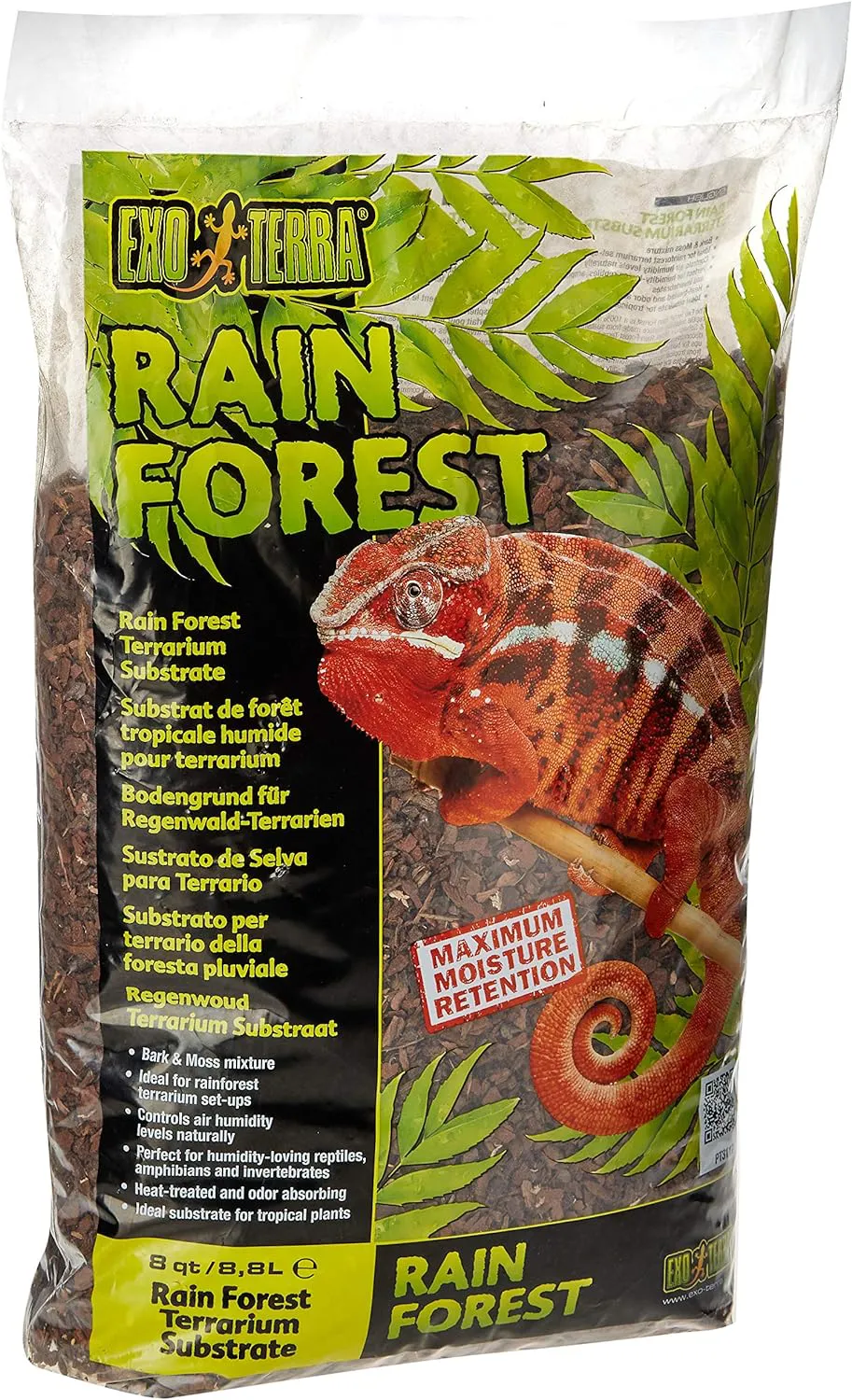 Bild von Exo Terra Rain Forest Substrat für Regenwald Terrarien aus 100% natürlicher Mischung von Strandkiefer und Torfmoos, 8,8 Liter