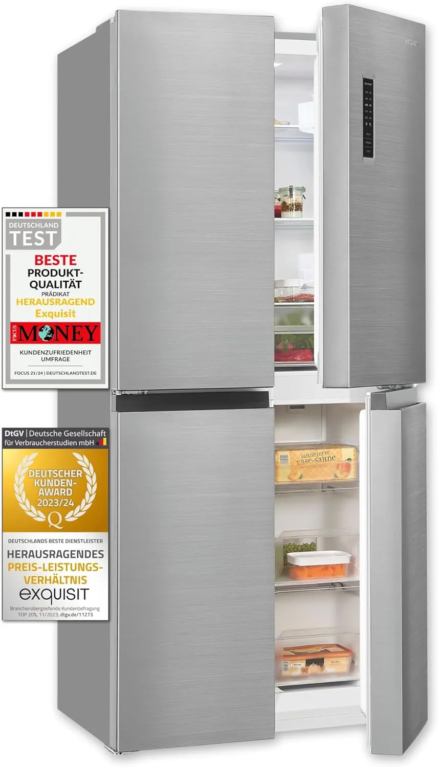 Bild von Exquisit Multidoor MD365 Kühlschrank mit 362 Litern Volumen und NoFrost Technologie