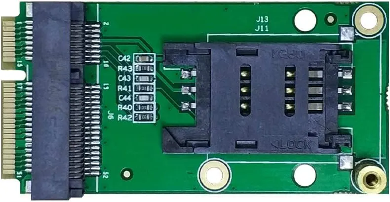 Bild von EXVIST Mini PCIe Adapter mit 4G LTE und SIM-Karten Slot für M2M und IoT Anwendungen wie Raspberry Pi und industrielle Router
