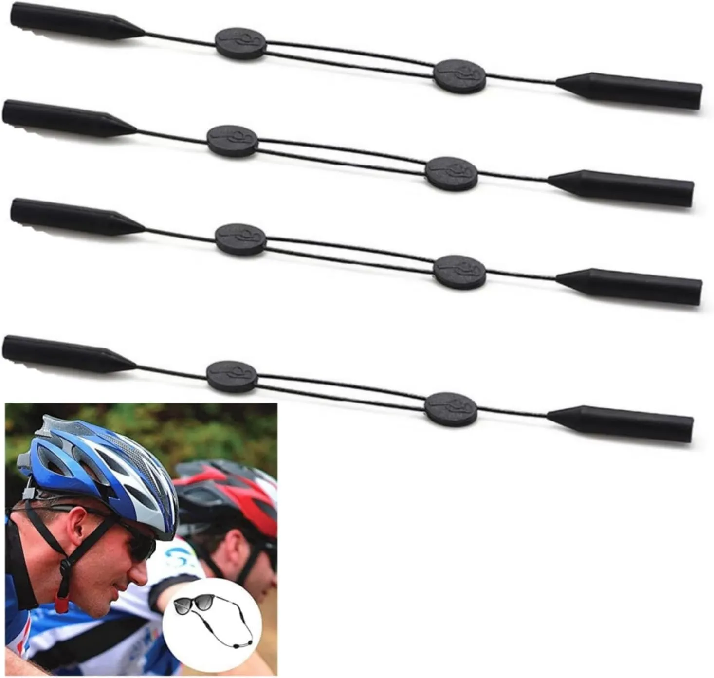 Bild von Eyewear Strap Set mit 4 verstellbaren Brillenhaltern für Sport- und Sonnenbrillen, geeignet für Kinder und Erwachsene