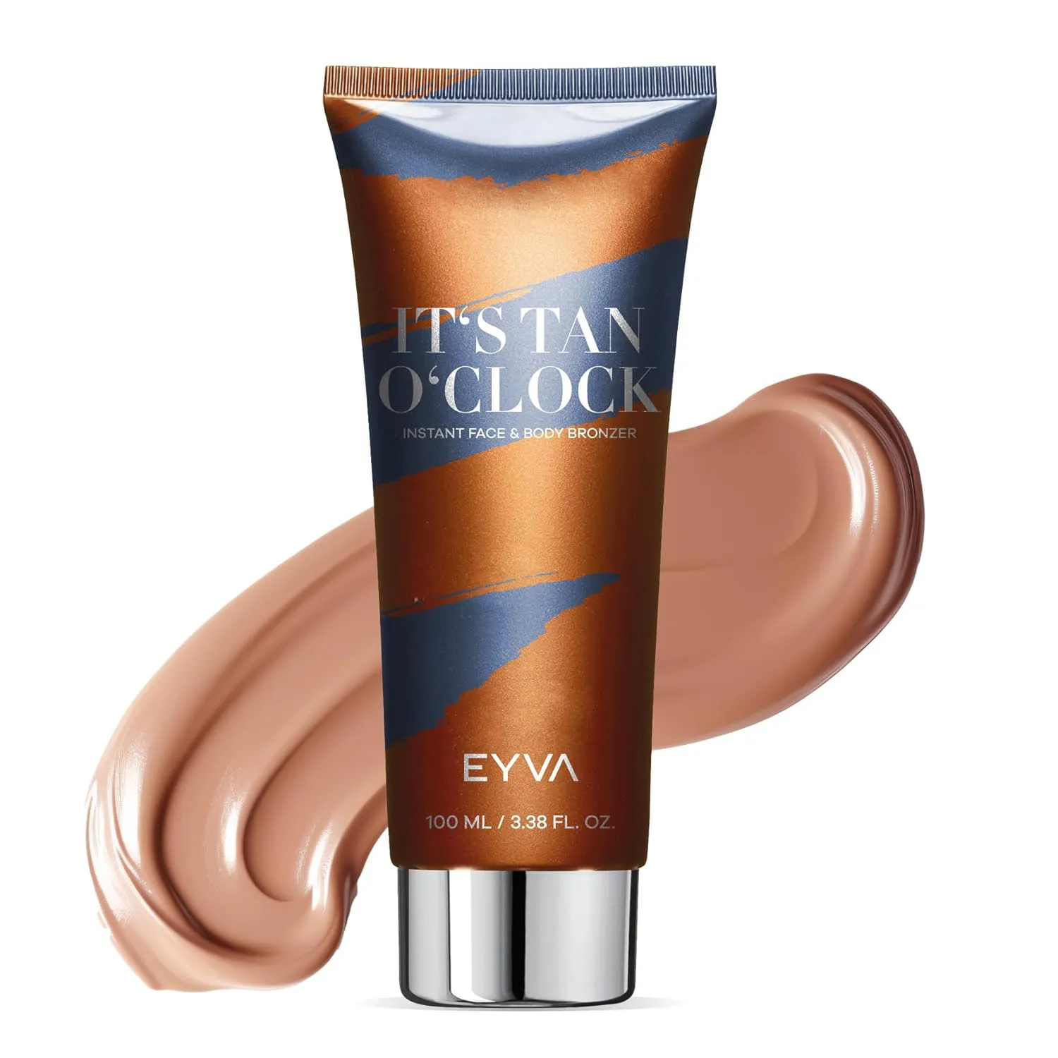 Bild von EYVA Selbstbräuner für Gesicht und Körper 100 ml mit Hyaluron und Panthenol, ölfrei, für alle Hauttypen, Made in Germany