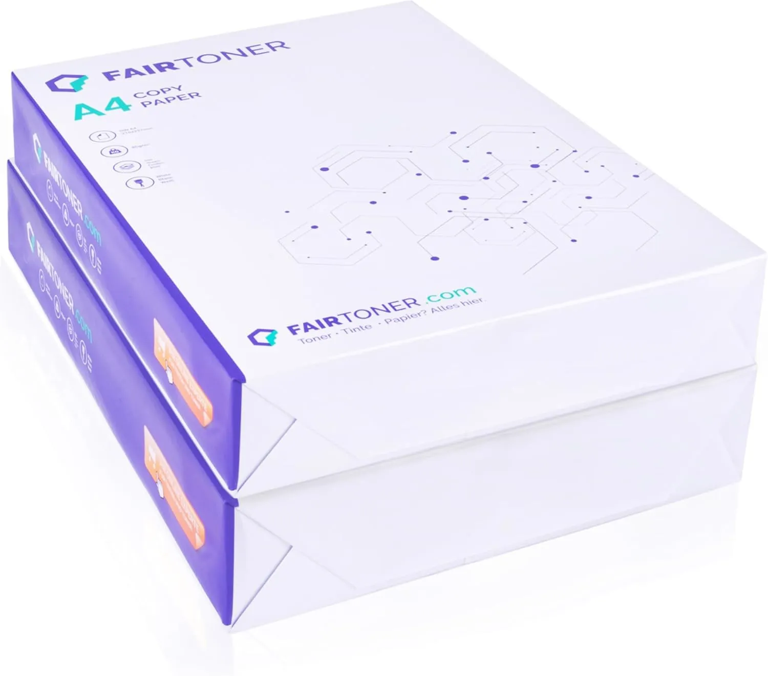 Bild von FairToner Kopierpapier Standard DIN A4 mit 1000 Blatt in 80g, weißes Universal Druckerpapier