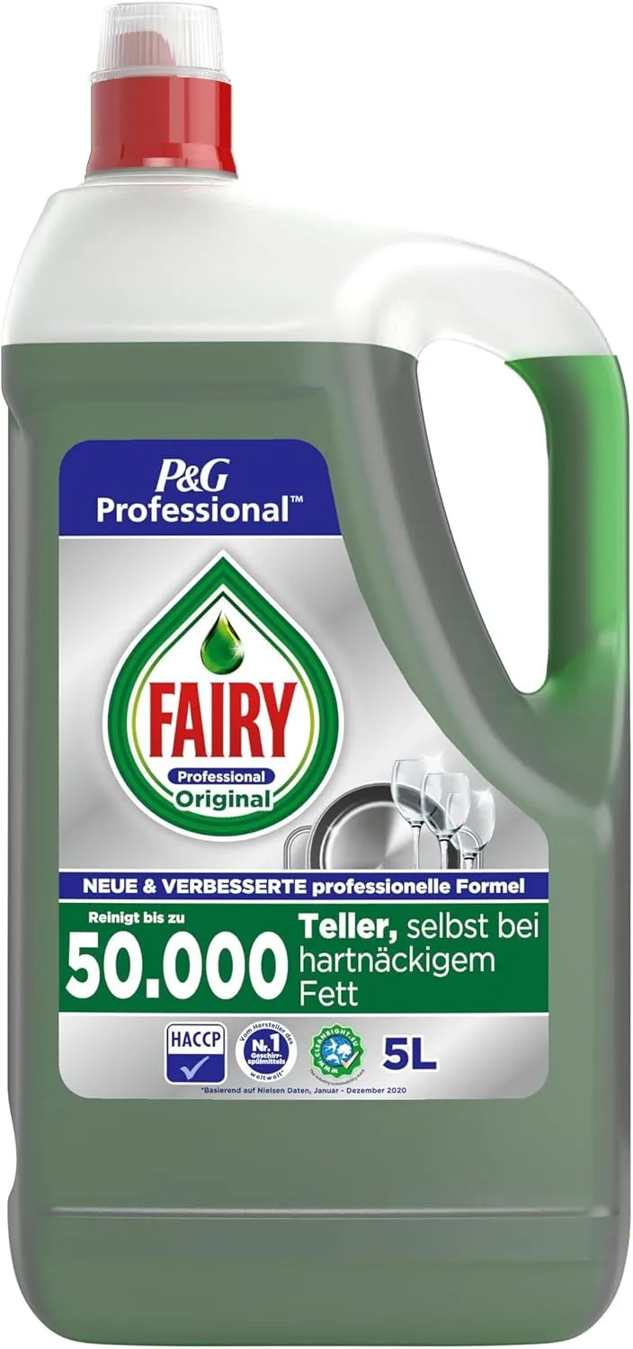 Bild von Fairy Professional Handgeschirrspülmittel im 10 Liter 2er Pack für gewerbliche Küchen, reinigt bis zu 50000 Teller