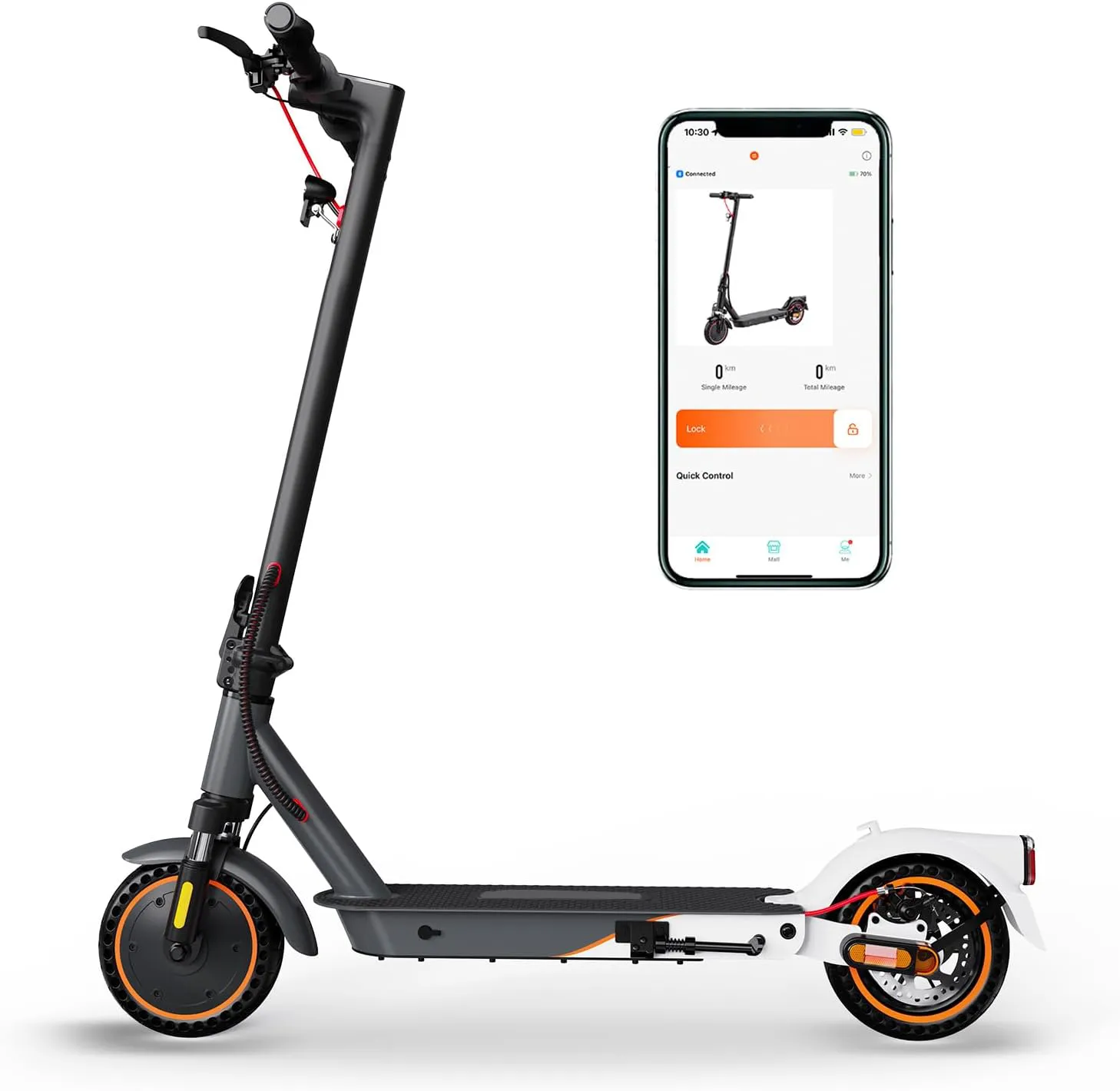 Bild von Faltbarer Elektroroller mit Straßenzulassung für Erwachsene bis 120 kg, 400 W Motor, 7,8 Ah oder 10,4 Ah Batterie und APP Steuerung