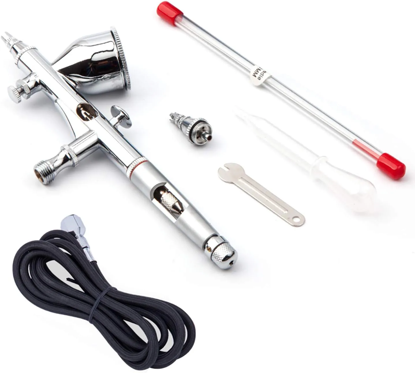 Bild von Fengda FE-180K Airbrush Set mit 0,2 mm und 0,3 mm Düsen für vielseitige Kunst- und Bastelprojekte