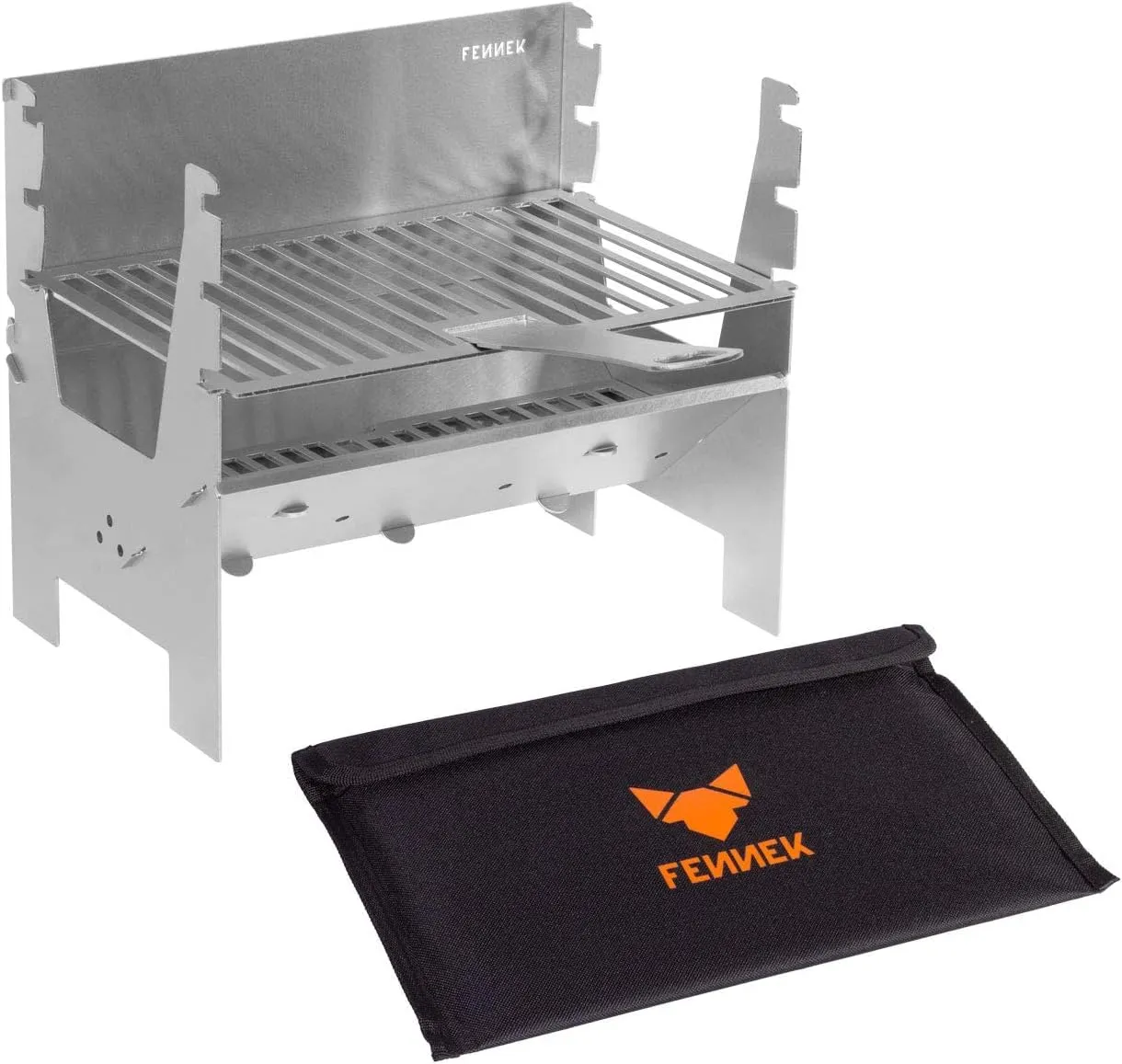 Bild von FENNEK Grill Light mobiler Edelstahl Holzkohle-Grill für Camping und Outdoor