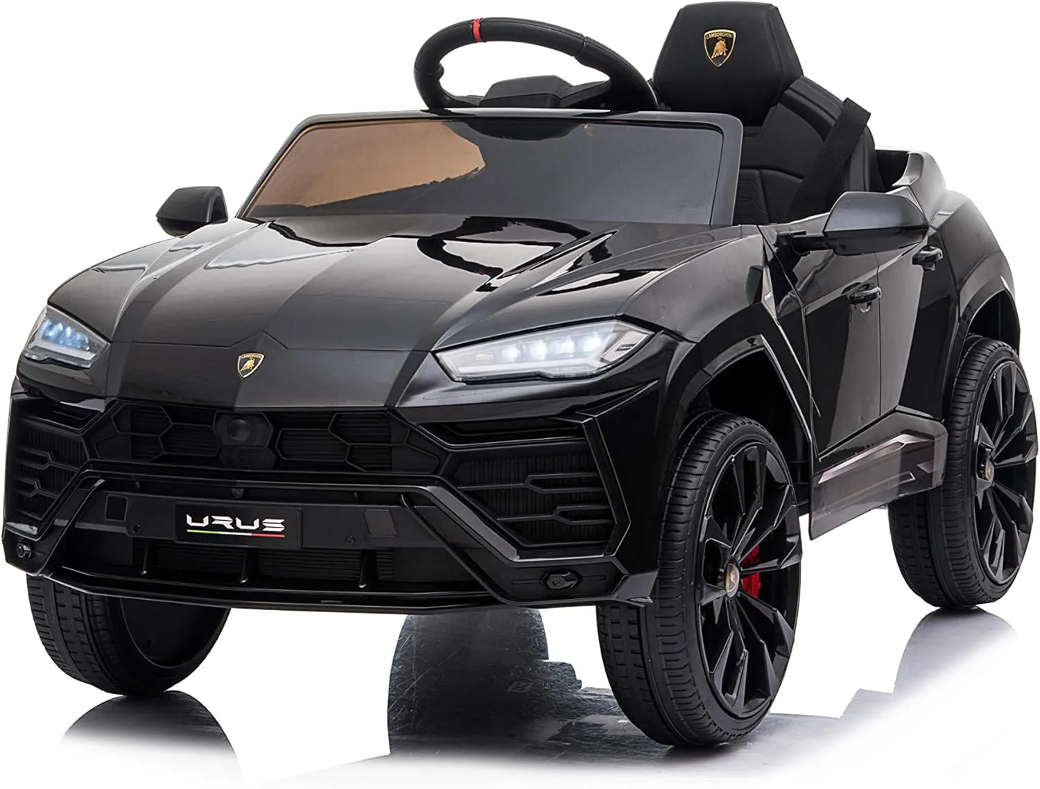 Bild von FINOOS Lambo Urus Elektroauto für Kinder mit Originallizenz und Fernsteuerung, geeignet für 1 bis 4 Jahre, schwarz