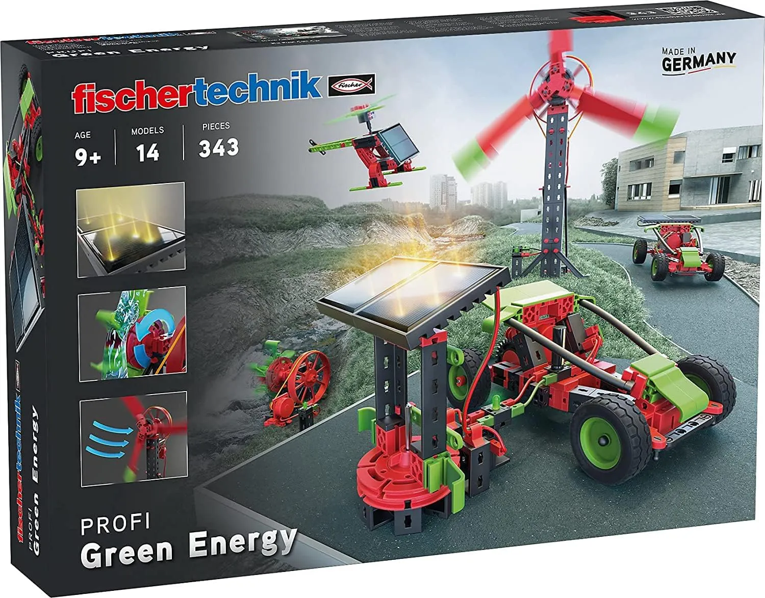 Bild von fischertechnik 559879 PROFI Green Energy Bausatz für Kinder ab 9 Jahren mit Solar-, Wind- und Wasserkraftkomponenten