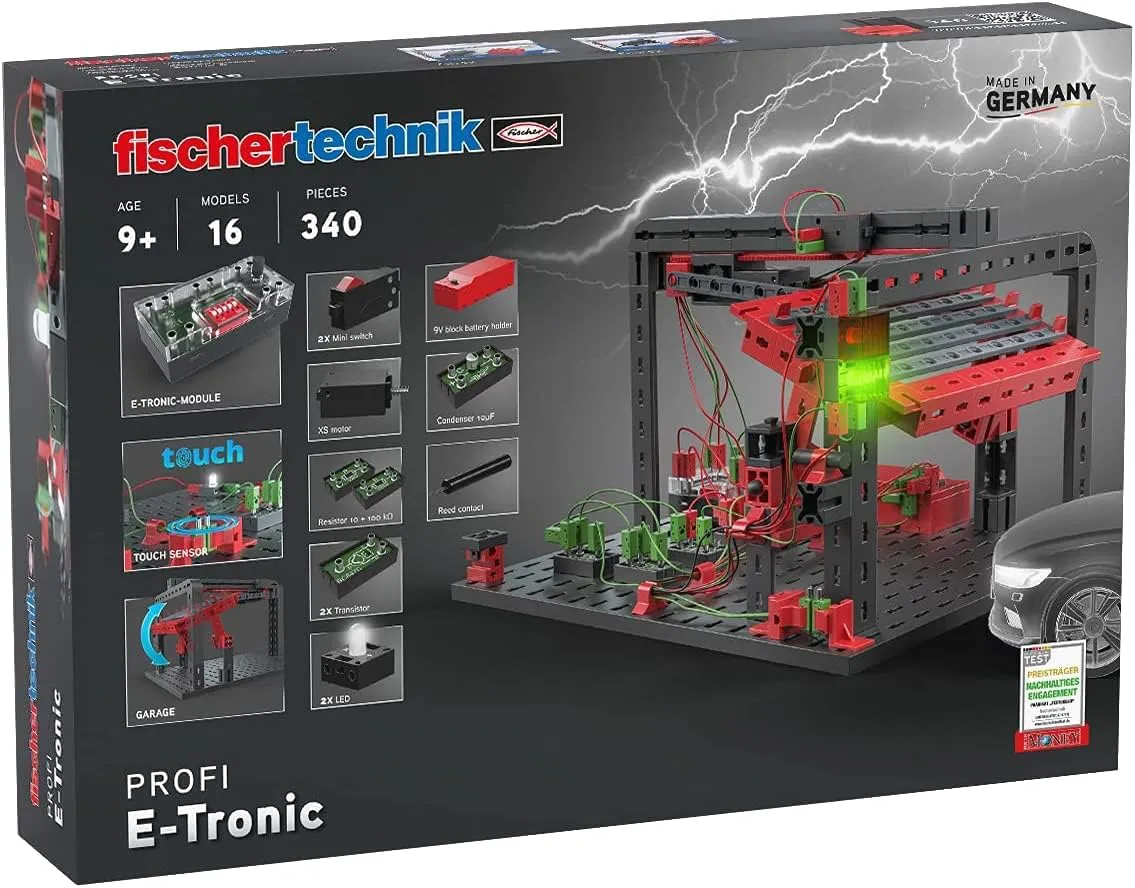 Bild von fischertechnik 559883 PROFI E-tronic Elektronik Bausatz für Kinder ab 9 Jahren mit Transistoren und Kondensatoren in Schwarz