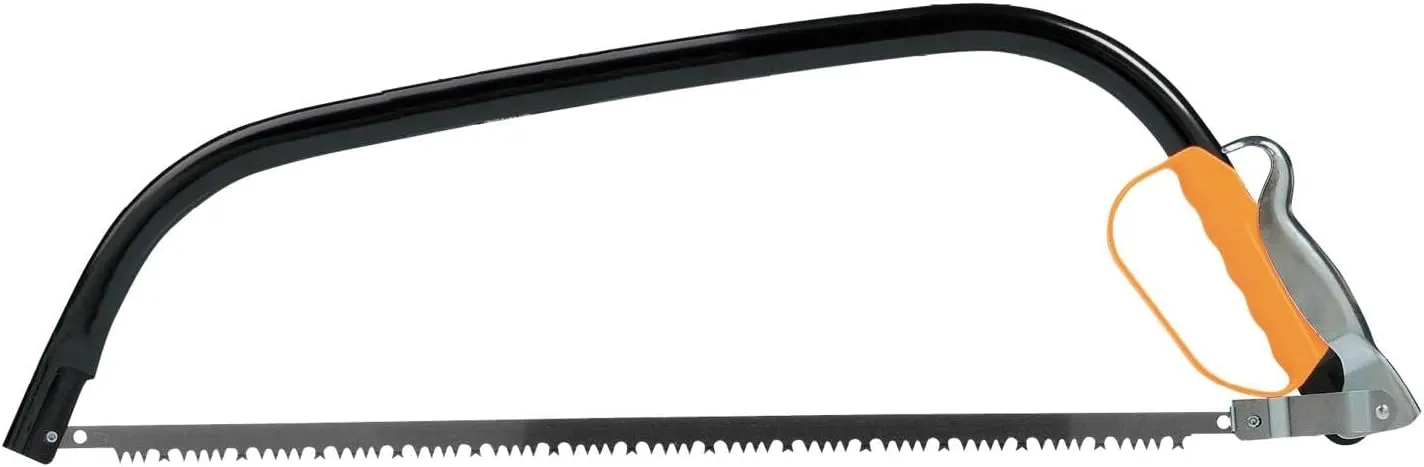 Bild von Fiskars Bügelsäge 62 cm für feuchtes Holz mit Sägeblattschutz aus hochwertigem Stahl in Schwarz und Orange, Artikelnummer 1001621