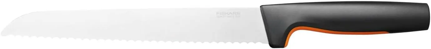 Bild von Fiskars Functional Form Brotmesser aus japanischem Edelstahl mit einer Gesamtlänge von 34 cm in Schwarz und Orange, Artikelnummer 1057538