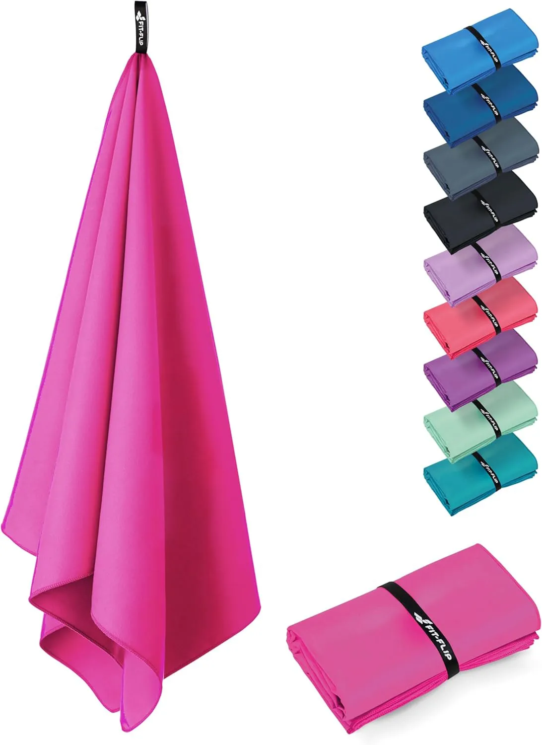 Bild von Fit-Flip Mikrofaser Handtücher schnelltrocknend, kompakt und leicht, ideal für Reisen, Sport und Strand