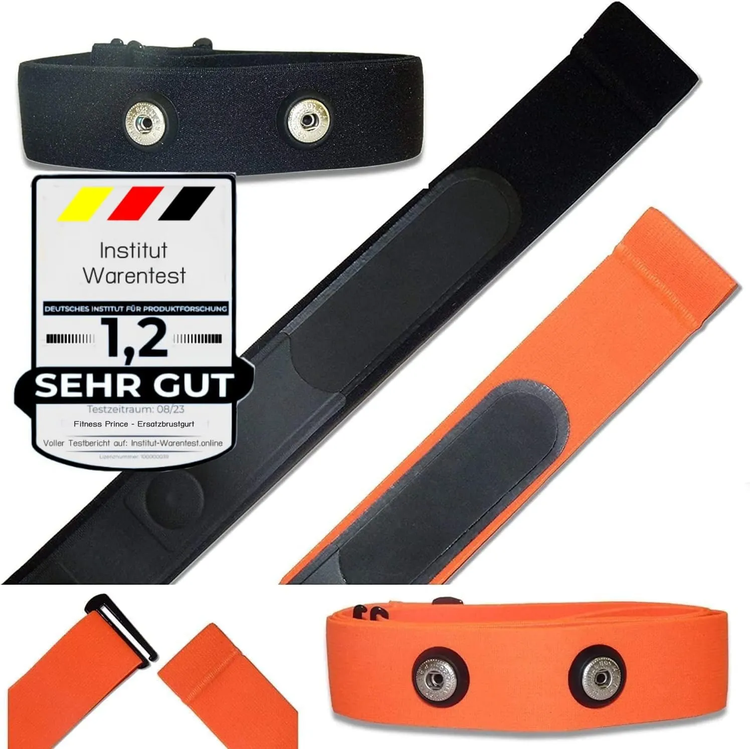 Bild von Fitness Prince Premium elastischer Ersatzgurt für ANT+ und Bluetooth kompatibel mit Garmin und Polar Brustgurten