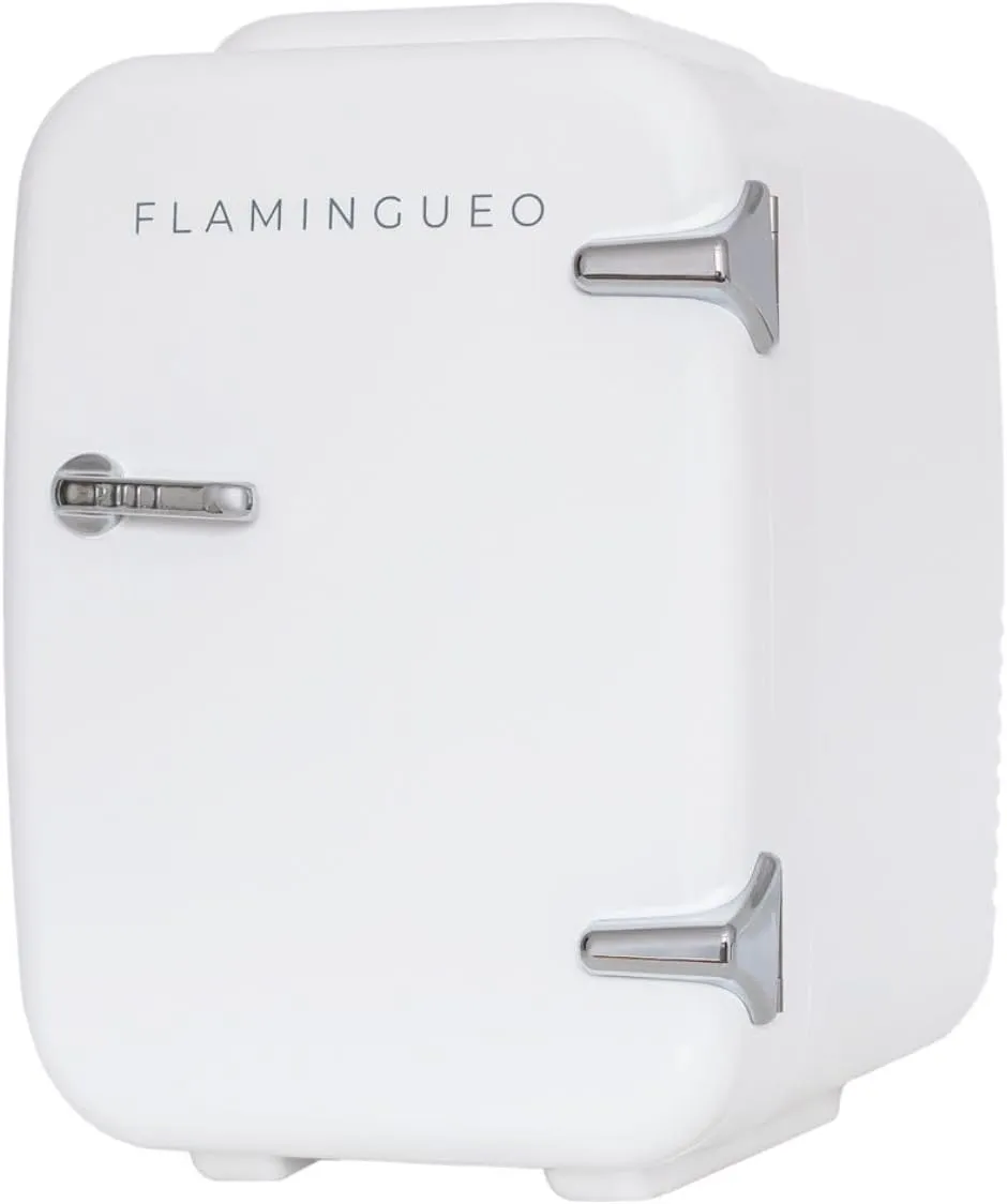 Bild von Flamingueo Mini Kühlschrank mit 4 Litern, 12V/220V, für Kühlen und Heizen, ideal für Kosmetik und Pflegeprodukte
