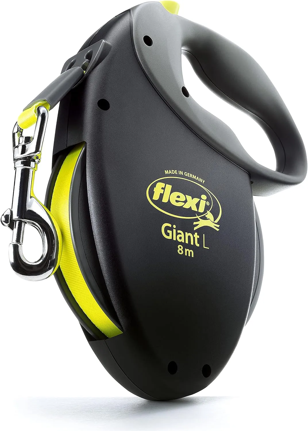 Bild von flexi Giant L Gurt mit 8 m Länge für Hunde bis 50 kg in Schwarz und Neongelb
