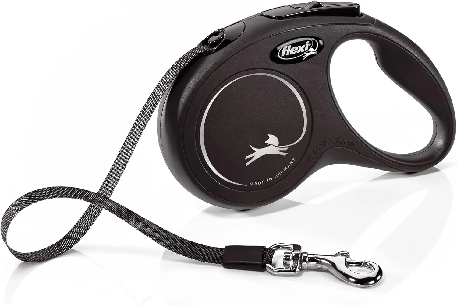 Bild von flexi New Classic S Gurt 5 m schwarz für Hunde bis 15 kg