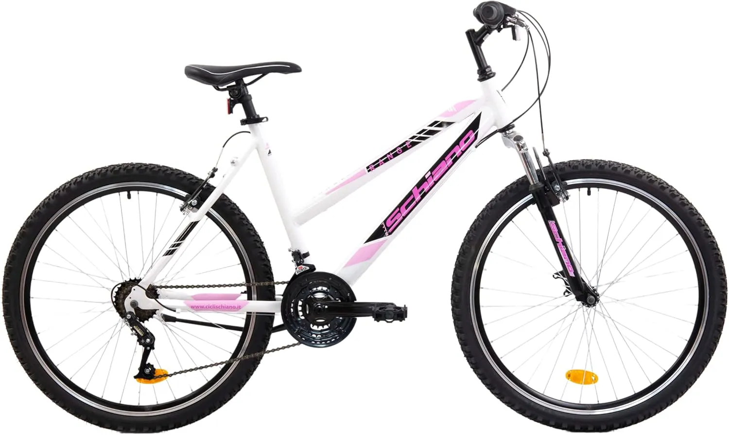 Bild von F.lli Schiano Damen Mountainbike in Weiß-Rosa mit 26 Zoll Rädern