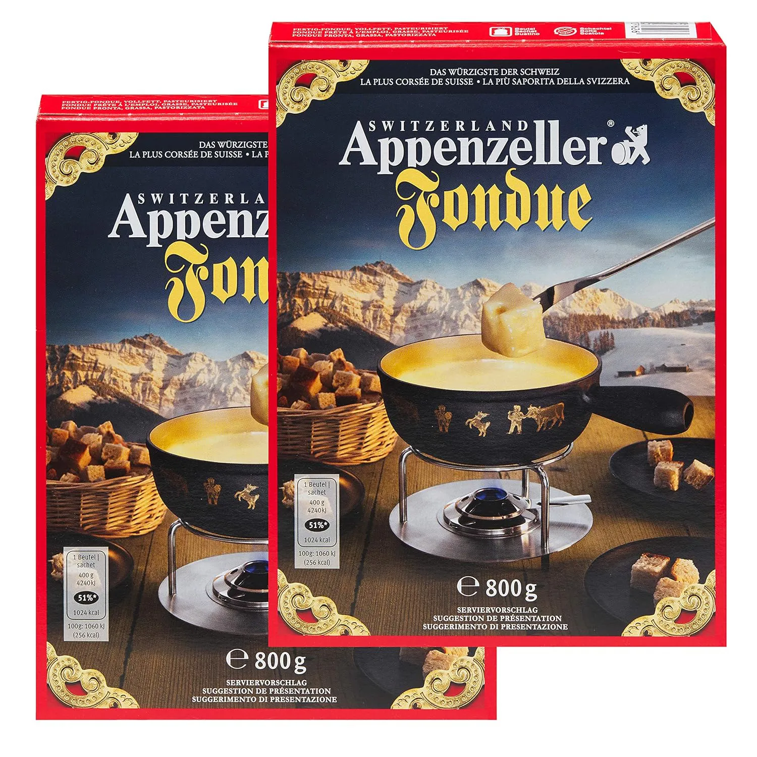 Bild von Fondue Käse Appenzeller 1600 g cremiges Fondue aus der Schweiz