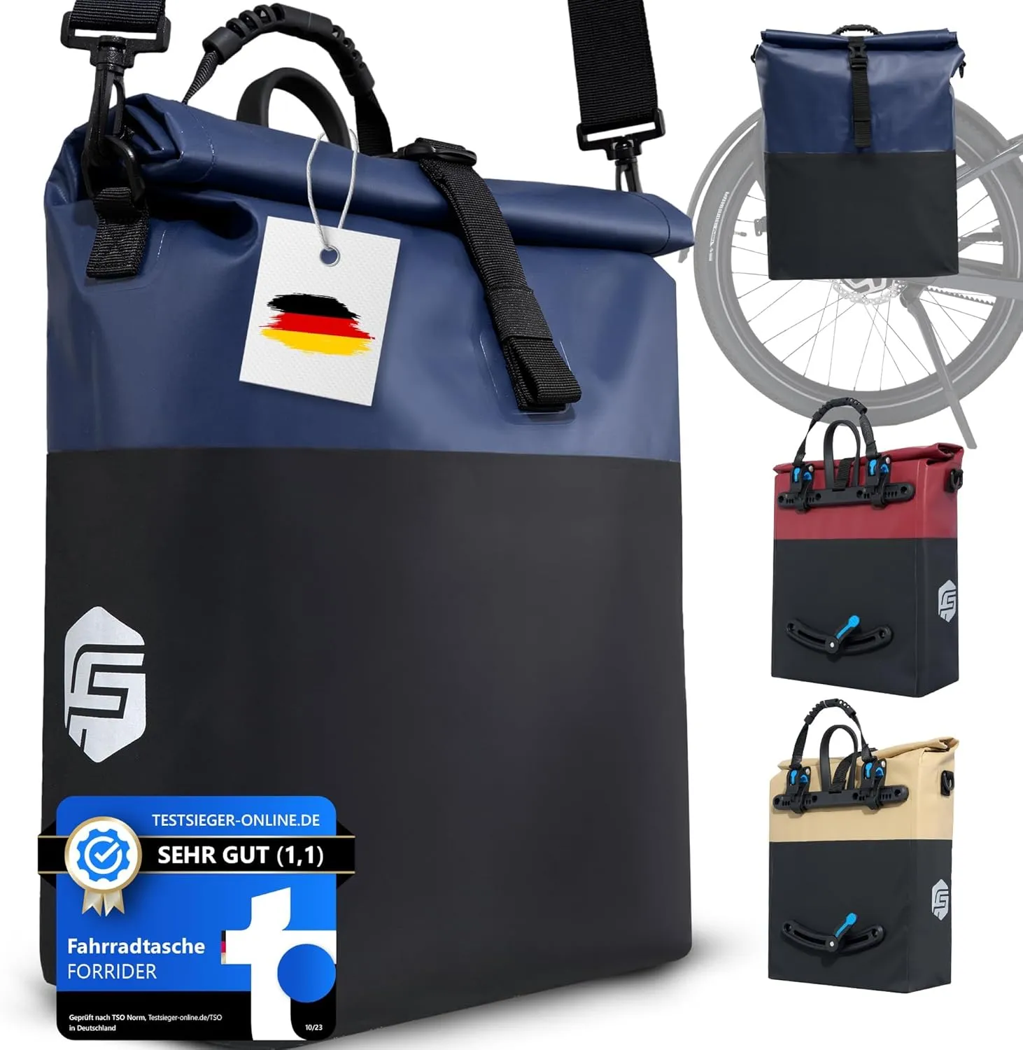 Bild von Forrider Fahrradtasche mit 22 Litern Volumen für Gepäckträger