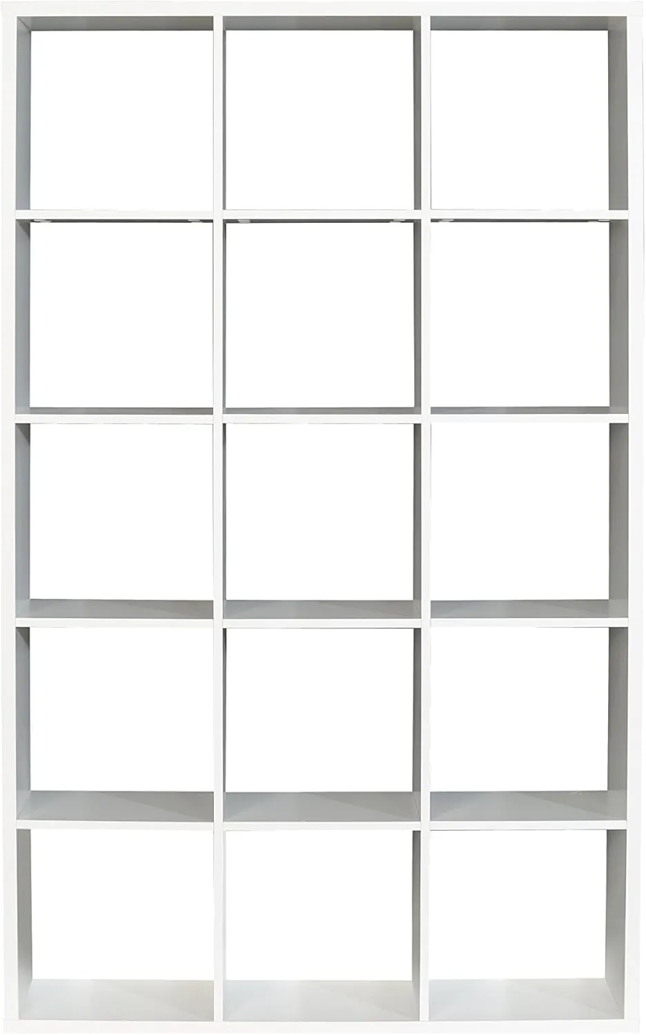 Bild von FORTE Mauro Regal mit 15 Fächern aus Holzwerkstoff in Weiß, Maße 107,2 x 176,3 x 32,12 cm