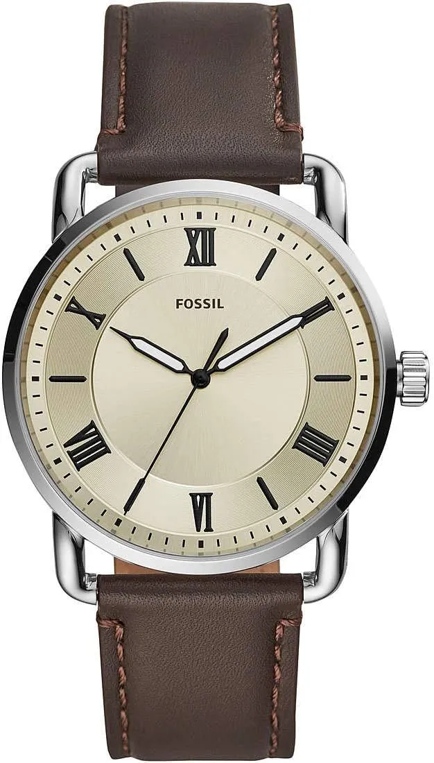 Bild von Fossil Copeland Herrenuhr mit 42 mm Gehäuse und Lederarmband
