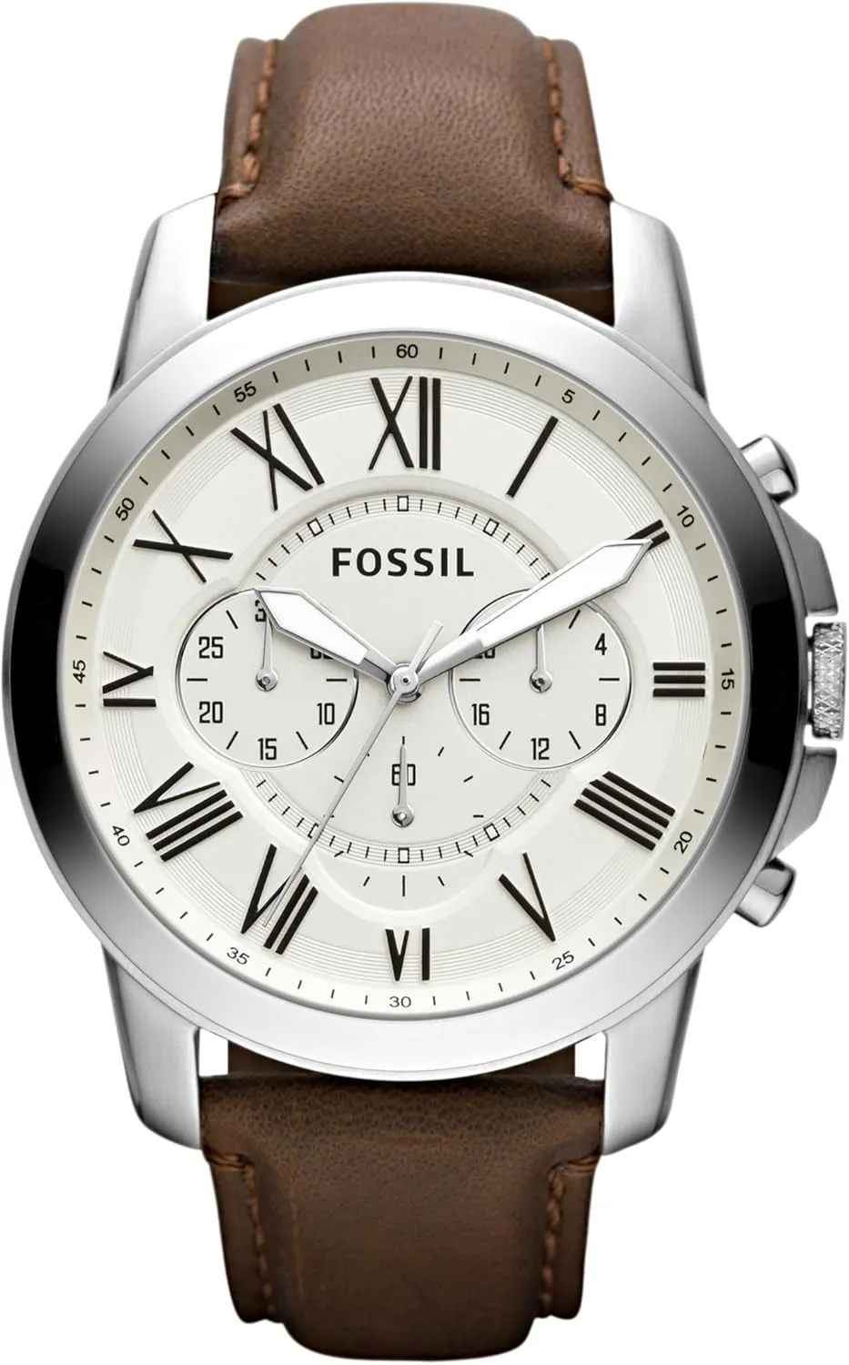 Bild von Fossil Grant Herren Uhr mit Quarz-Chronograph und Edelstahl- oder Lederarmband