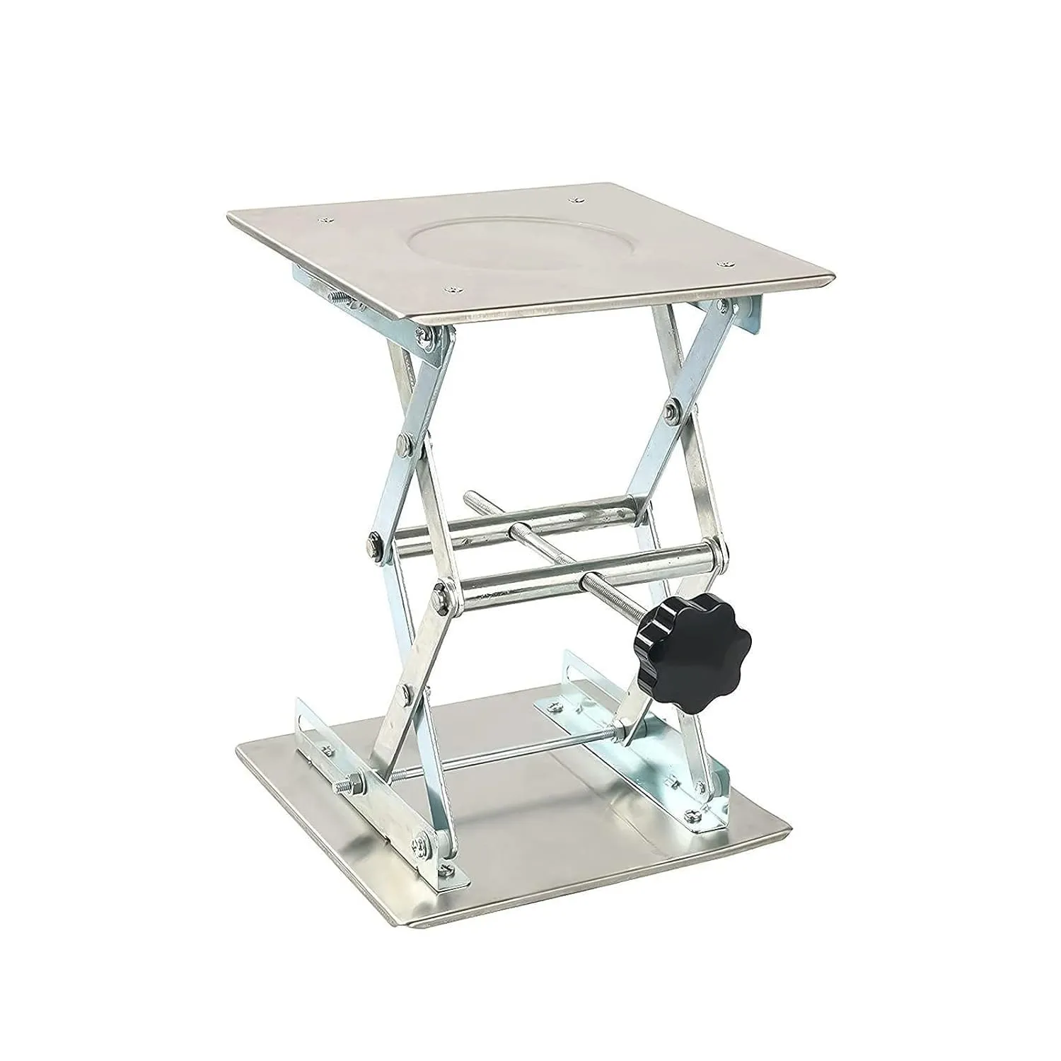 Bild von FreeTec Hebeplattform aus Edelstahl mit den Maßen 200 x 200 x 280 mm für Laboranwendungen