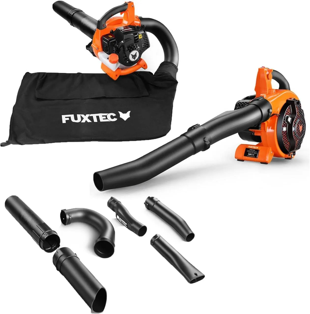 Bild von FUXTEC FX-LBS126 Benzin Laubsauger 4in1 mit 2 Blasrohren und 45 Liter Fangsack