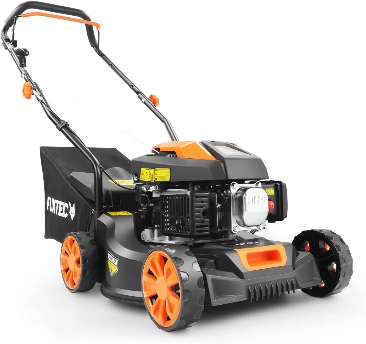 Bild von FUXTEC FX-RM4180 Benzin Rasenmäher für kleine Flächen mit 40 cm Schnittbreite und 45 Liter Grasfangkorb