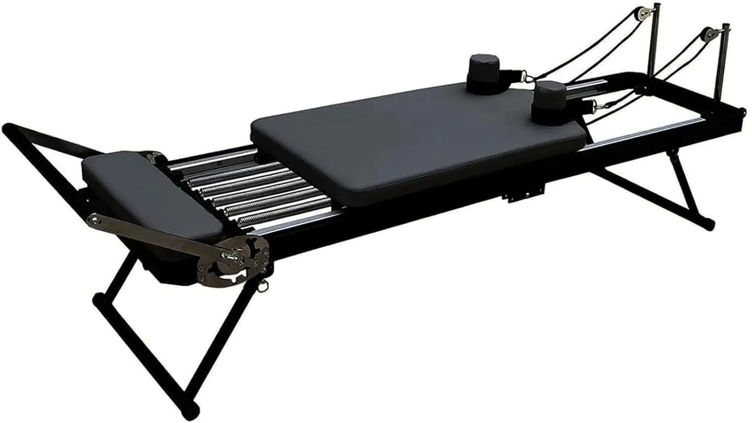 Bild von FZSERUN Zusammenklappbarer Pilates-Reformer in Schwarz, multifunktional und tragbar für Zuhause, einstellbar für Krafttraining